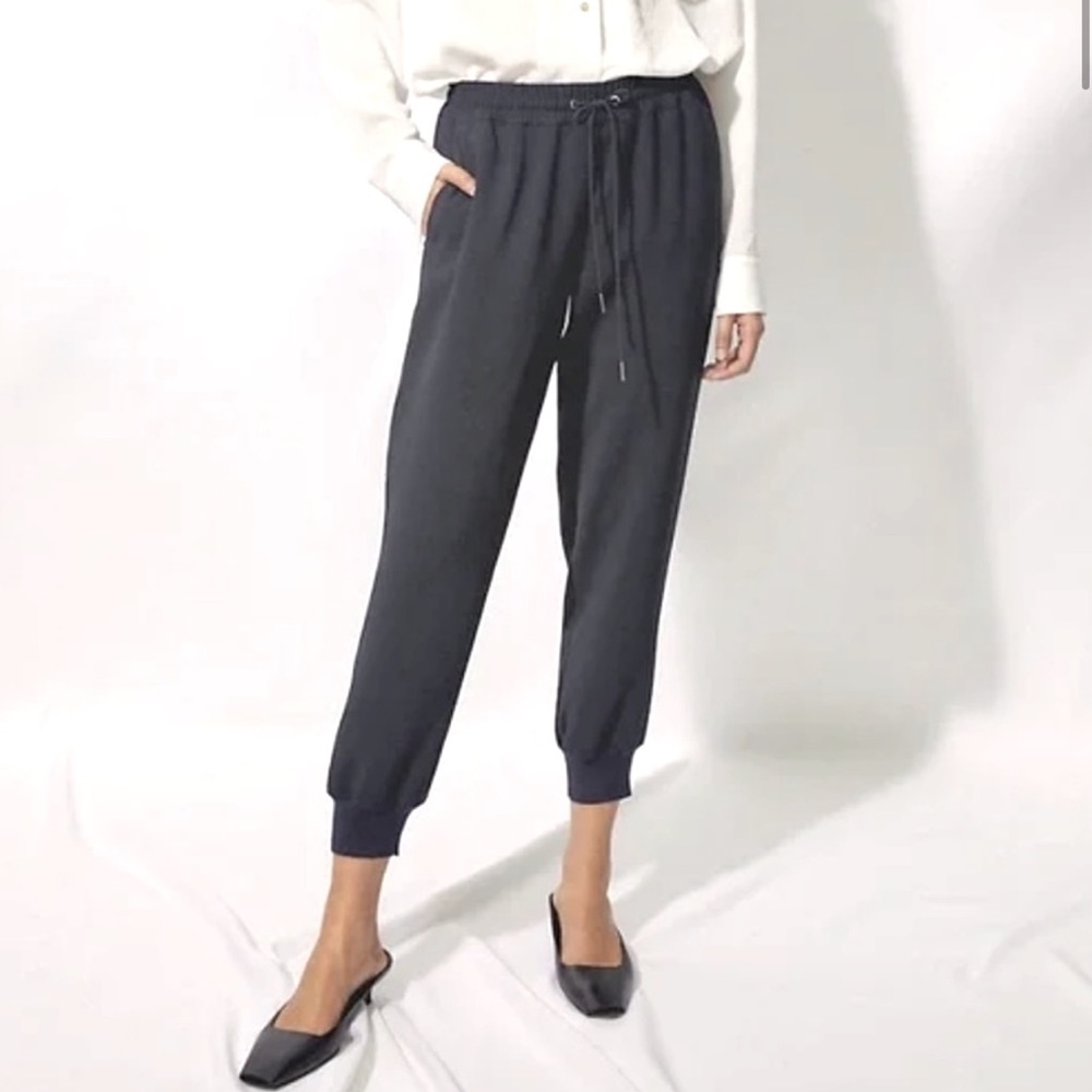 Aritzia Wilfred Buffon Crepe Pants in Black